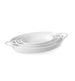 Tapasfat, oval, porslin, vit