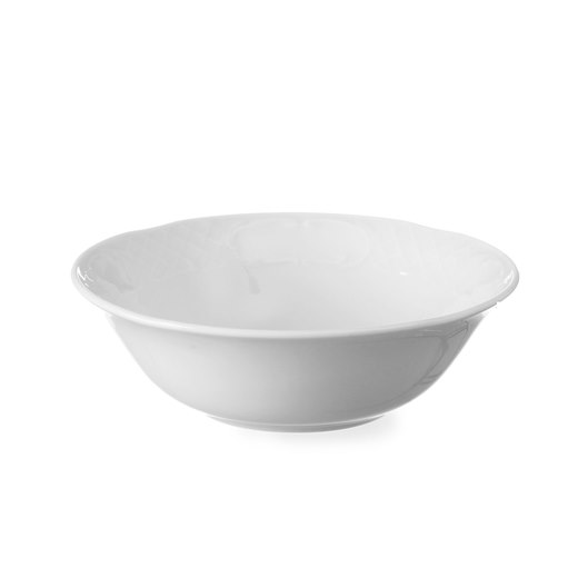 Serveringsfat Flora, oval, porslin, vit