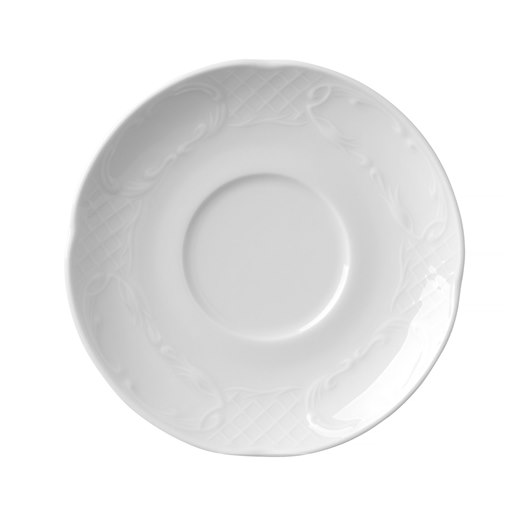 Kaffefat Flora, vit, dia 15,8 cm