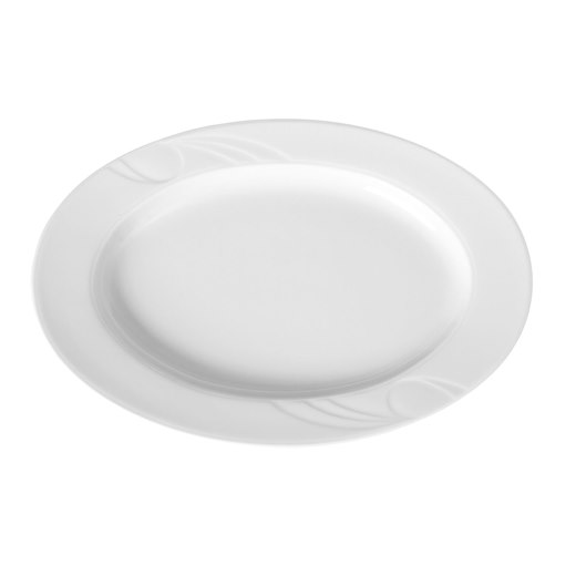 Serveringsfat Karizma, porslin, oval, vit