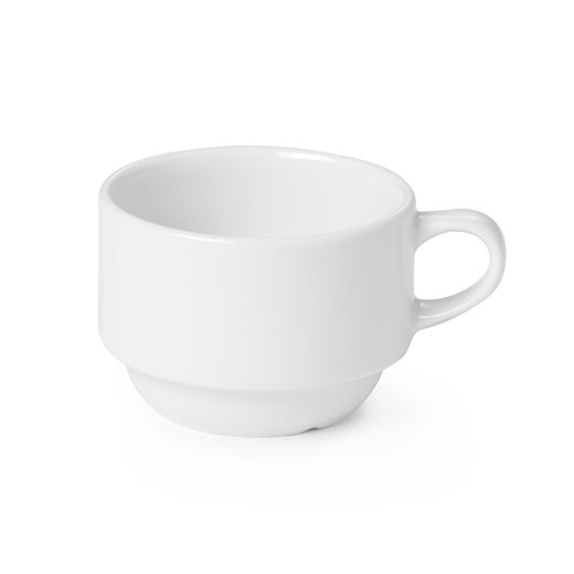 Cappuccinokopp Delta, porslin, vit, 17 cl