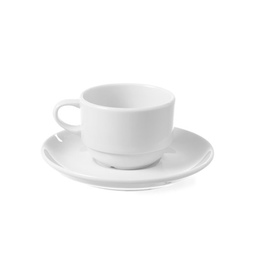 Kaffekopp Delta, porslin, vit, 23 cl