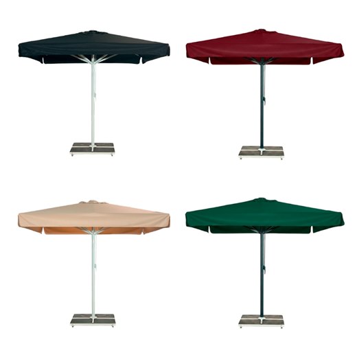 Marknadsparasoll 5x5 m, med volang