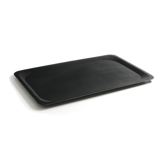 Serveringsbricka, polyester, non-slip, rektangulär, svart