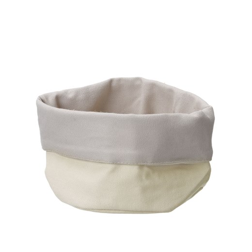 Brödkorg, rund, bomull, beige