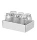 Pepparströare, glas, lock i rostfritt stål, dia 4 cm, 6-pack