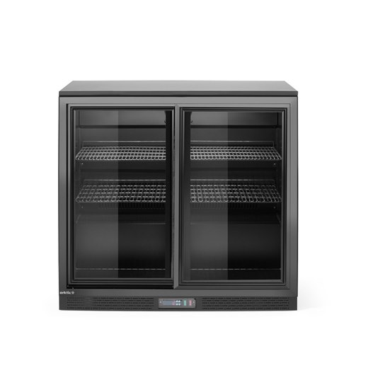Backbar-kyl Arktic, svart, skjutdörrar, 160 W, 220 V, 158 liter