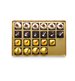 Displayfat, aluminium, guld