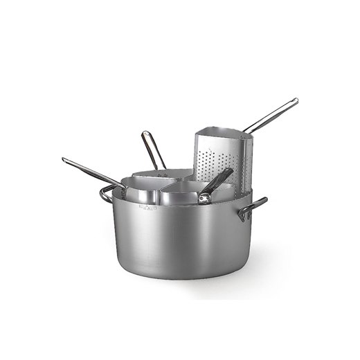 Kittel Agnelli med 4st pastainsatser, rostfritt stål, dia 36 cm, 21 liter