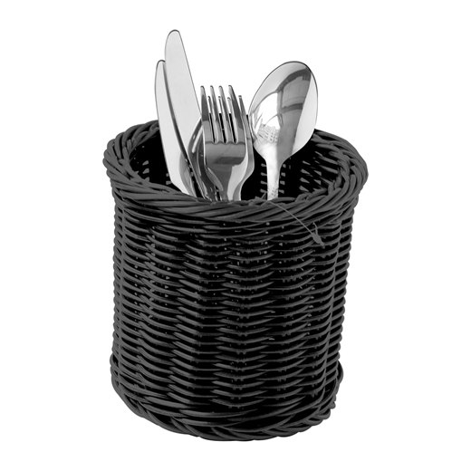 Bestickskorg, polypropen, svart, dia 15 cm, höjd 15 cm