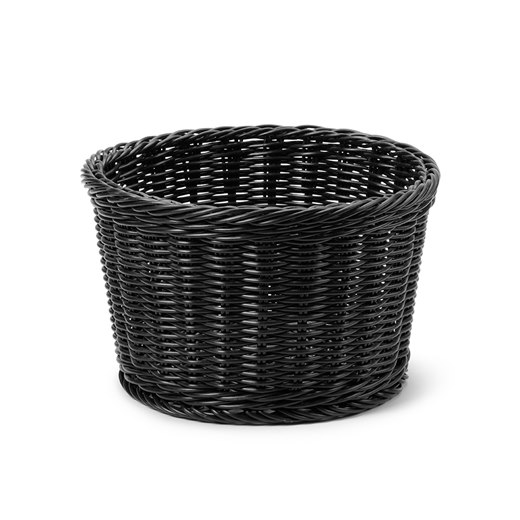 Brödkorg, polypropen, svart, dia 26 cm, höjd 16 cm