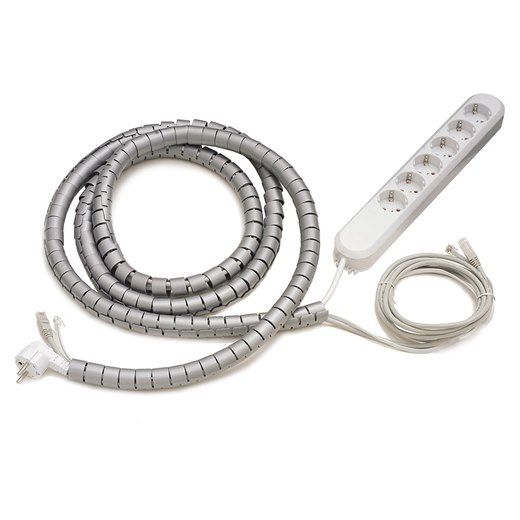 Kabelpaket Axessline Cable Collect, typ F, 6 eluttag, 2 data, 3 meter, kabelslang