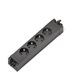 Uttagsmodul Axessline Outlet Connect, typ F, 4 eluttag, 3PC, svart
