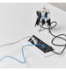 Bordsuttag Axessline QuickBox, typ F, 1 el, 2 USB-A laddare