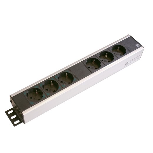 Uttagslist Axessline Outlet Strip, typ F, 2x3 eluttag, svart/silver