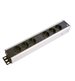Uttagslist Axessline Outlet Strip, typ F, 2x3 eluttag, svart/silver