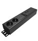 Uttagslist Axessline Outlet Strip, typ F, 2 eluttag, 2 USB-C laddare, max 30 W, svart