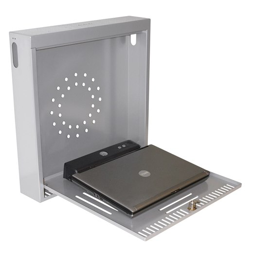 Laptophållare Axessline Safety Box, med nyckellåsning, silver
