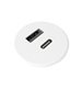 USB-laddare Axessline Micro, 1 USB-C, 1 USB-A laddare, 12 W, vit