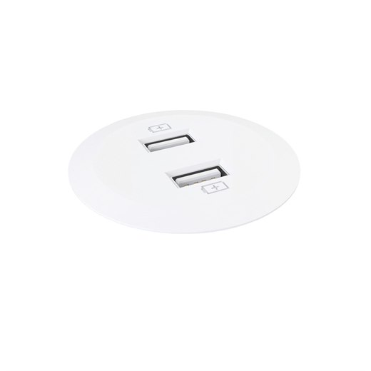 Powerdot Mini 51, 2 USB-A laddare, 12 W, vit