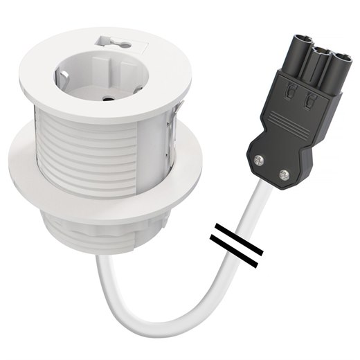 Powerdot Compact 60, typ F, 1 eluttag, 1 kabelgenomföring, 3PC