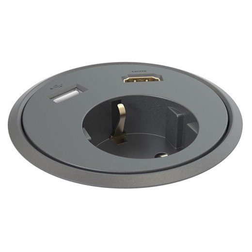 Powerdot 13, typ F, 1 eluttag, 1 USB-A port, 1 HDMI
