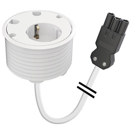 Powerdot 10, typ F, 1 eluttag, 4 kabelgenomföringar, 3PC