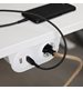 Powerdot Bracket Kit 03, typ F, konsol inkl. 1 eluttag, 2 USB-A laddare, vit