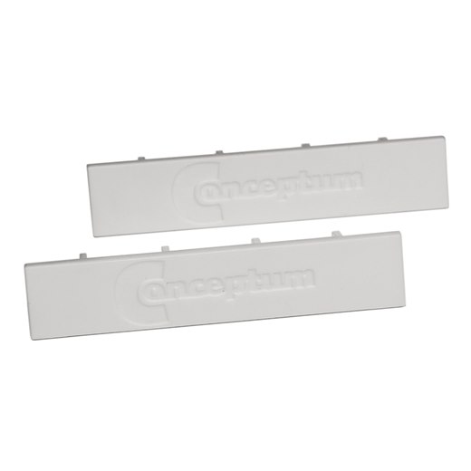 Ändstycke Uniform End Cover 01 för Toolbar-skena, 1,6x7,2 cm, 2-pack