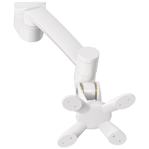 Monitorfäste Hold Monitor Arm 118, 1x14 kg, treledad, skenmonterad, vit