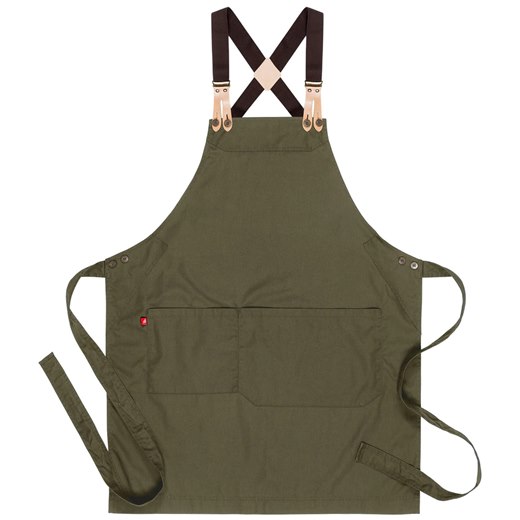 Bröstlappsförkläde 4078, mörk olivgrön