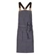 Bröstlappsförkläde 4078, marinrandig denim