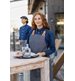 Bröstlappsförkläde 4078, marinrandig denim