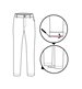 Chinos 8634, stretch, dam, beige
