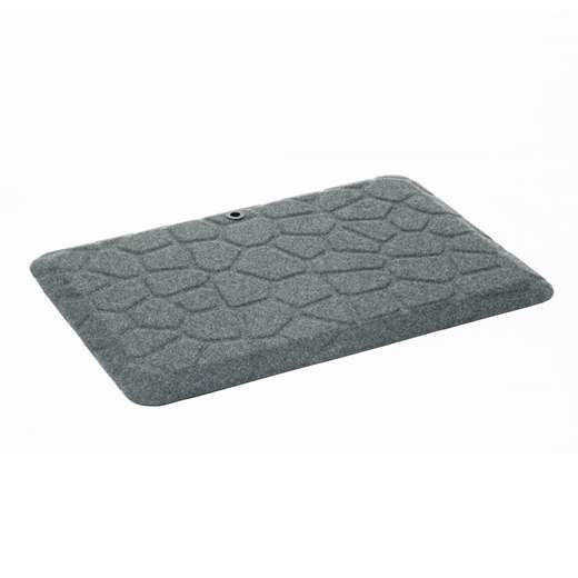 Ståmatta Easy, grå textil, 76x52 cm, krok medföljer