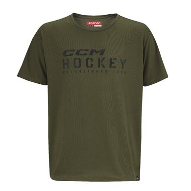 CCM T-Shirt Camo Schablone Sr Armygrün