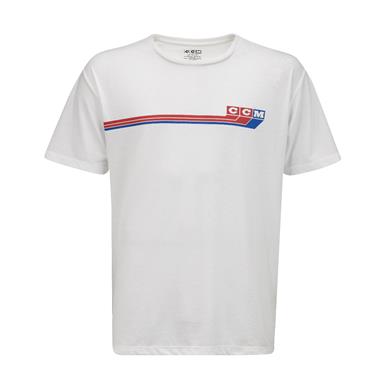 CCM T-Shirt Retro 3 Block Tee Sr Weiß