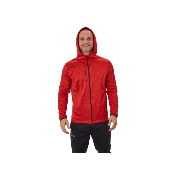 Bauer Huppari Vapor Fleece Zip YTH Red