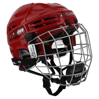 Bauer Eishockey Helm Re-Akt 100 Combo Rot Kinder