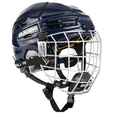 Bauer Eishockey Helm Re-Akt 100 Combo Navy Kinder
