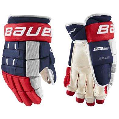 Bauer Eishockey Handschuhe Pro Series Int Navy/Rot/Weiß