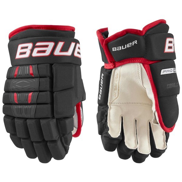 Bauer Gloves Pro Series Jr Black/Red