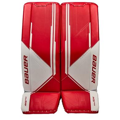 Bauer Goalie Leg Pads Supreme M5 Pro In White/Red