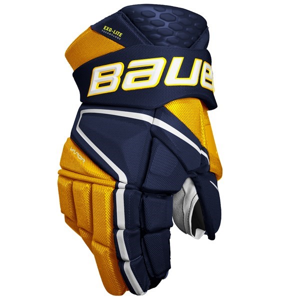 Bauer Eishockey Handschuhe Vapor Hyperlite Int Navy/Gold