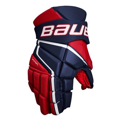 Bauer Eishockey Handschuhe Vapor 3X Int Marineblau/Rot/Weiß