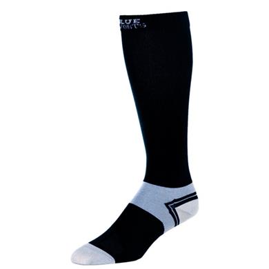 BlueSports Hockey Skate Sock Pro-Compressio Black/Silver