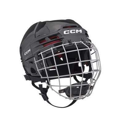 CCM Eishockey Helm Tacks 70 Combo Kinder Schwarz