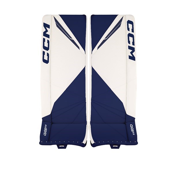 CCM Goalie Leg Pads Axis 2.5 JR White/Navy