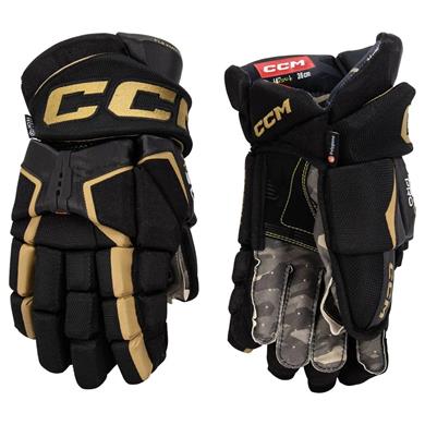 CCM Eishockey Handschuhe AS-V Jr Schwarz/Gold