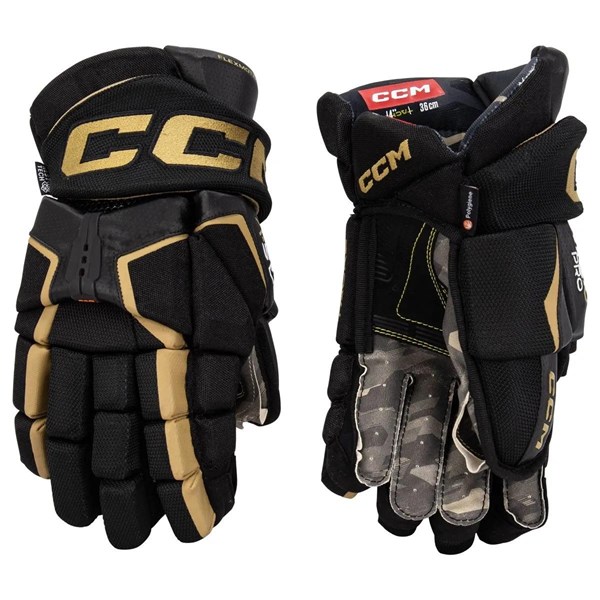 CCM Hanskat AS-V Jr Black/Gold